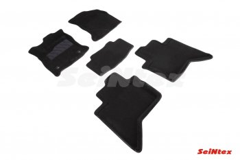 Коврики в салон SEINTEX 3D ВОРС (комплект) Toyota Hilux AN120 дорестайлинг (2016-2020)  (Цвет: черный)