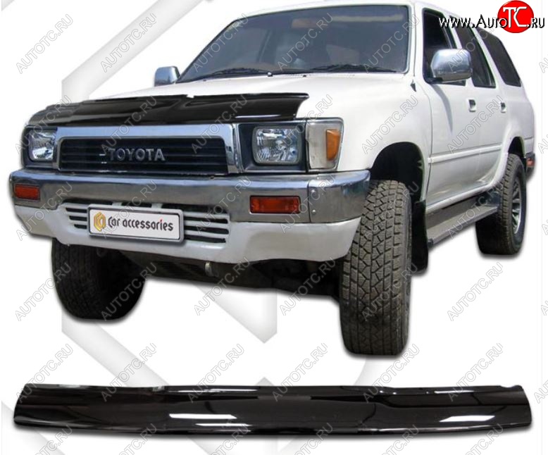 1 989 р. Дефлектор капота CA-Plastiс  Toyota Hilux Surf  N120,N130 (1989-1991) (Classic черный, Без надписи)  с доставкой в г. Калуга