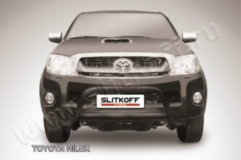 15 999 р. Кенгурятник d57 низкий Slitkoff  Toyota Hilux  AN10,AN20 (2008-2011) (Цвет: серебристый)  с доставкой в г. Калуга. Увеличить фотографию 1