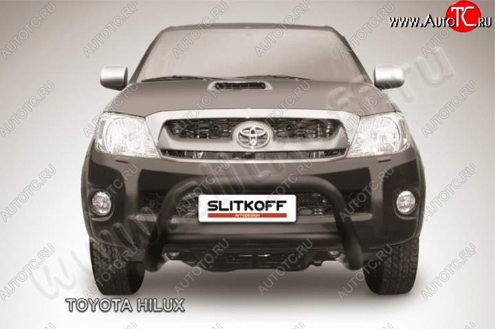 18 749 р. Кенгурятник d76 низкий Slitkoff  Toyota Hilux  AN10,AN20 (2008-2011) (Цвет: серебристый)  с доставкой в г. Калуга