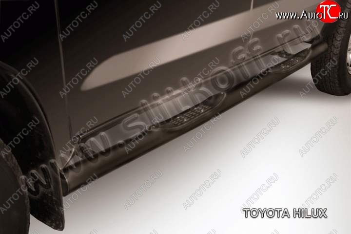 12 549 р. Защита порогов из труб d76 Slitkoff  Toyota Hilux  AN10,AN20 (2004-2011) (Цвет: серебристый)  с доставкой в г. Калуга