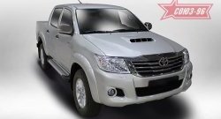 Пороги из алюминиевого профиля Souz-96 Toyota Hilux AN20,AN30  2-ой рестайлинг (2011-2016)