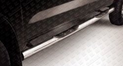 17 899 р. Защита порогов из трубы d76 мм с пластиковыми вставками для ног Slitkoff  Toyota Hilux  AN10,AN20 (2004-2011) (дорестайлинг)  с доставкой в г. Калуга. Увеличить фотографию 1