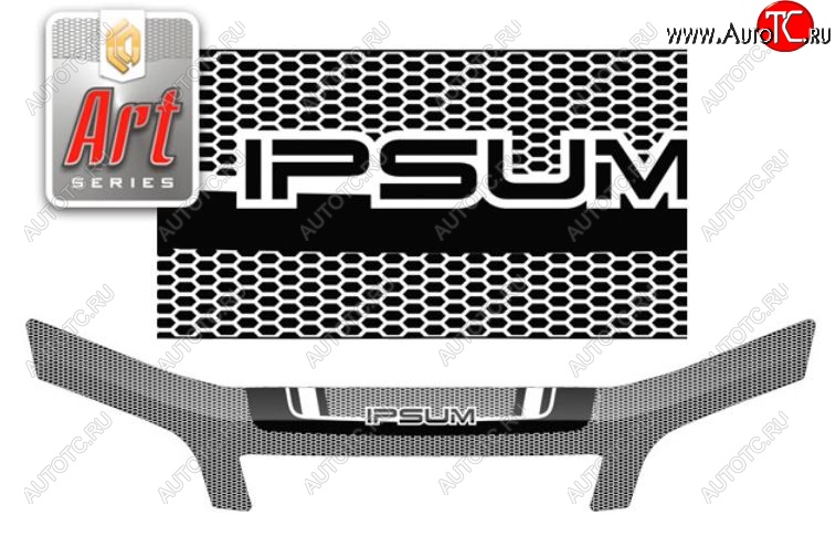 2 499 р. Дефлектор капота (M10G-M15G) CA-Plastiс  Toyota Ipsum  SXM10 (1995-1998) (Серия Art графит)  с доставкой в г. Калуга