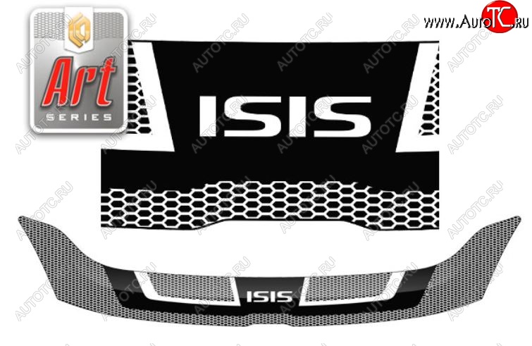 2 349 р. Дефлектор капота (M10, M15) CA-Plastic  Toyota Isis  XM10 (2004-2009) (Серия Art графит)  с доставкой в г. Калуга