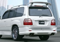 11 949 р. Накладка на задний бампер JAOS  Toyota Land Cruiser  100 (1998-2002) (Неокрашенная)  с доставкой в г. Калуга. Увеличить фотографию 1