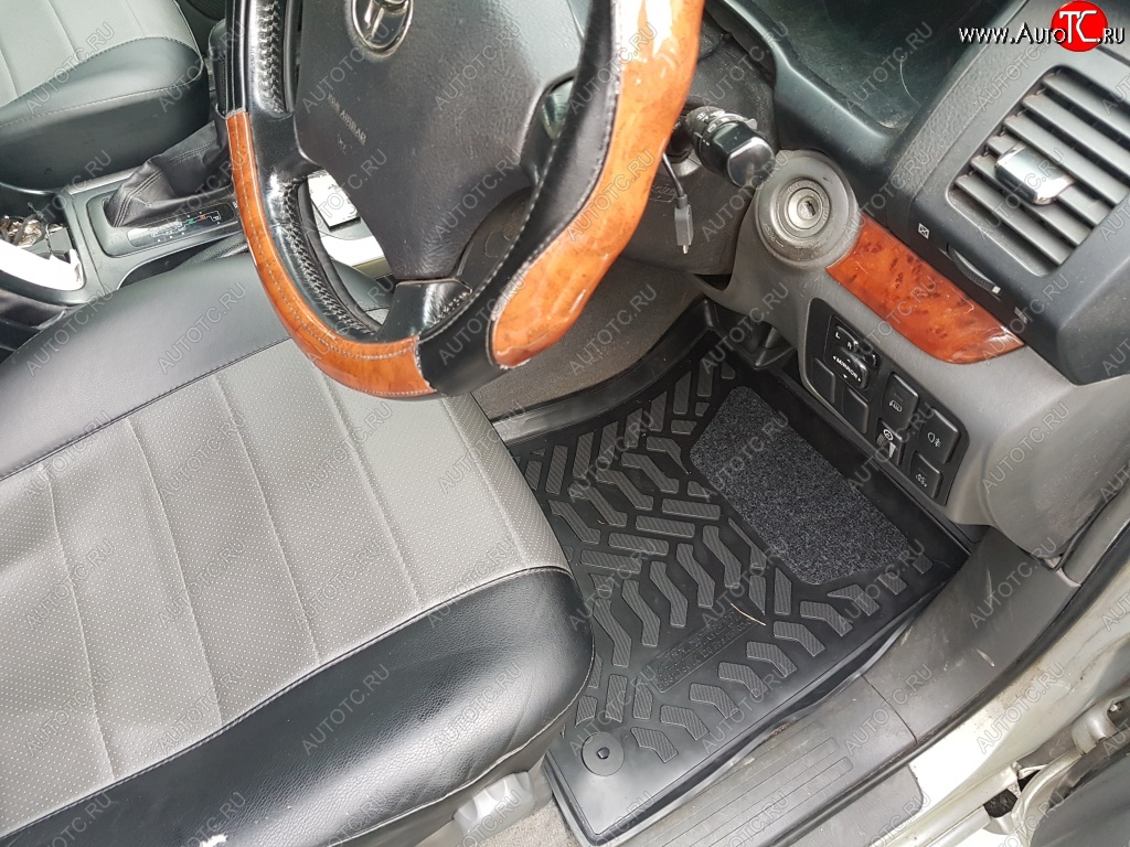 1 689 р. Комплект ковриков в салон (правый руль) Aileron 3D (с подпятником)  Toyota Land Cruiser Prado  J120 (2002-2009)  с доставкой в г. Калуга
