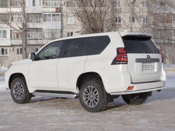 17 699 р. Защита заднего бампера (Ø63 мм, нержавейка) SLITKOFF  Toyota Land Cruiser Prado  J150 (2017-2020) 2-ой рестайлинг  с доставкой в г. Калуга. Увеличить фотографию 3