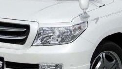 1 899 р. Реснички на фары CT Toyota Land Cruiser 200 1-ый рестайлинг (2012-2015) (Неокрашенные)  с доставкой в г. Калуга. Увеличить фотографию 1