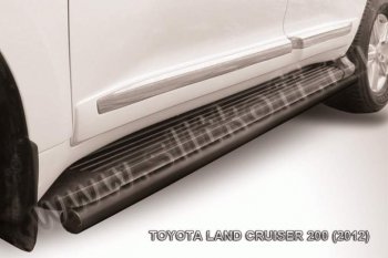 9 449 р. Защита штатного порога d57  Toyota Land Cruiser  200 (2012-2015) (Цвет: серебристый)  с доставкой в г. Калуга. Увеличить фотографию 1