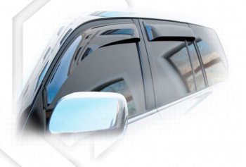 2 259 р. Дефлектора окон CA-Plastic  Toyota Land Cruiser  200 (2012-2015) (Classic полупрозрачный, Без хром.молдинга, Крепление только на скотч)  с доставкой в г. Калуга. Увеличить фотографию 1