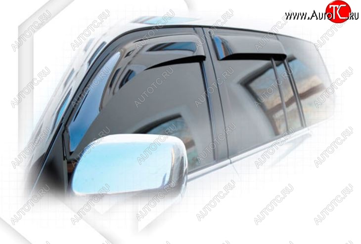 2 259 р. Дефлектора окон CA-Plastic  Toyota Land Cruiser  200 (2012-2015) (Classic полупрозрачный, Без хром.молдинга, Крепление только на скотч)  с доставкой в г. Калуга