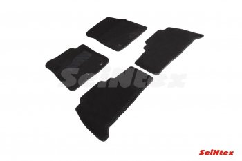 5 449 р. Комплект 3D ковриков в салон (ворсовые / чёрные) Seintex Toyota Land Cruiser 200 2-ой рестайлинг (2015-2021)  с доставкой в г. Калуга. Увеличить фотографию 1