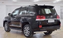 15 249 р. Защита заднего бампера (Ø76 мм уголки, нержавейка) SLITKOFF  Toyota Land Cruiser  200 (2015-2021) 2-ой рестайлинг  с доставкой в г. Калуга. Увеличить фотографию 2