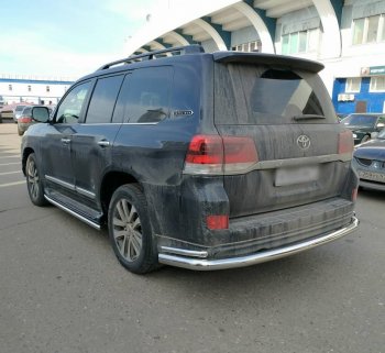 14 549 р. Тройная защита заднего бампера SLITKOFF из труб диаметром 76 и 42 мм SLITKOFF  Toyota Land Cruiser  200 (2015-2021) 2-ой рестайлинг  с доставкой в г. Калуга. Увеличить фотографию 2