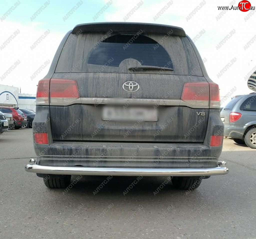 14 549 р. Тройная защита заднего бампера SLITKOFF из труб диаметром 76 и 42 мм SLITKOFF  Toyota Land Cruiser  200 (2015-2021) 2-ой рестайлинг  с доставкой в г. Калуга