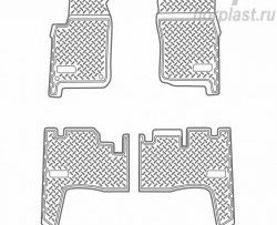 2 489 р. Комплект ковриков в салон Norplast  Toyota Land Cruiser  76 (1985-2004)  с доставкой в г. Калуга. Увеличить фотографию 1