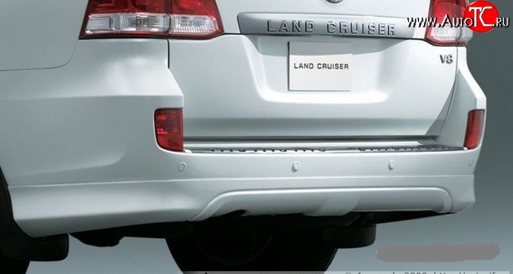 9 299 р. Накладка на задний бампер ORIGINAL  Toyota Land Cruiser  200 (2007-2012) (Неокрашенная)  с доставкой в г. Калуга