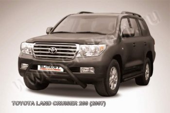 Кенгурятник d76 низкий широкий с перемычкой Toyota (Тойота) Land Cruiser (Лэнд)  200 (2007-2012) 200 дорестайлинг