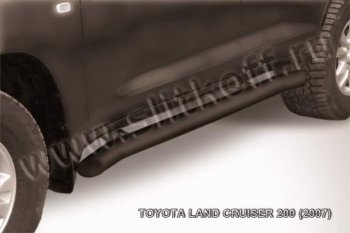 10 399 р. Защита порогов Slitkoff Toyota Land Cruiser 200 дорестайлинг (2007-2012) (Цвет: серебристый)  с доставкой в г. Калуга. Увеличить фотографию 1
