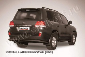 10 199 р. Защита задняя Slitkoff  Toyota Land Cruiser  200 (2007-2012) (Цвет: серебристый)  с доставкой в г. Калуга. Увеличить фотографию 1