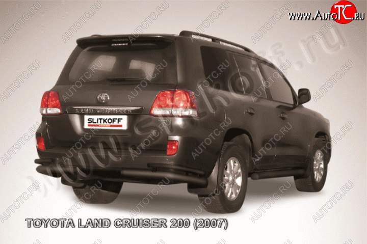 9 299 р. Уголки d76+d42 двойные  Toyota Land Cruiser  200 (2007-2012) (Цвет: серебристый)  с доставкой в г. Калуга