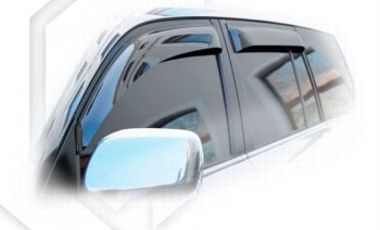 2 099 р. Дефлектора окон CA-Plastiс  Toyota Land Cruiser  200 (2007-2012) (Classic полупрозрачный, Без хром.молдинга, Крепление только на скотч)  с доставкой в г. Калуга. Увеличить фотографию 1