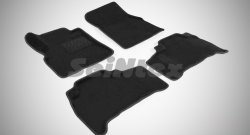 5 449 р. Износостойкие коврики в салон SeiNtex Premium 3D 4 шт. (ворсовые, черные)  Toyota Land Cruiser  200 (2007-2012)  с доставкой в г. Калуга. Увеличить фотографию 1