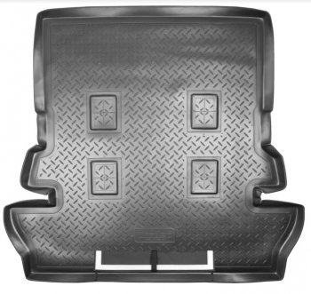 Коврик в багажник Norplast Unidec (7 мест) Toyota (Тойота) Land Cruiser (Лэнд)  200 (2007-2021) 200 дорестайлинг, 1-ый рестайлинг, 2-ой рестайлинг  (Черный с фартуком)