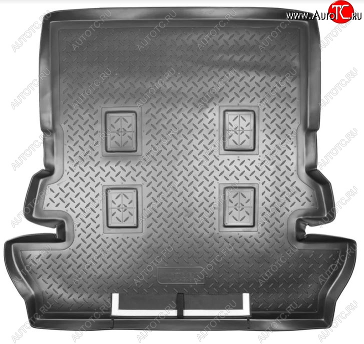 3 099 р. Коврик в багажник Norplast Unidec (7 мест)  Toyota Land Cruiser  200 (2007-2021) (Черный с фартуком)  с доставкой в г. Калуга