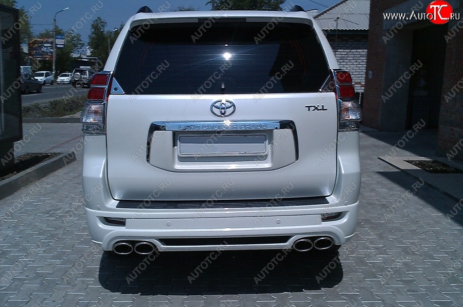 11 949 р. Накладка на задний бампер Mz SPEED  Toyota Land Cruiser Prado  J150 (2009-2013) (Неокрашенная)  с доставкой в г. Калуга