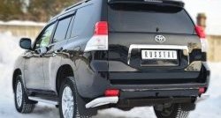 14 699 р. Защита заднего бампера (Ø76 мм уголки, нержавейка) Russtal Toyota Land Cruiser Prado J150 дорестайлинг (2009-2013)  с доставкой в г. Калуга. Увеличить фотографию 4