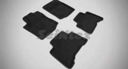 Износостойкие коврики в салон SeiNtex Premium 3D 4 шт. (ворсовые, черные) Toyota Land Cruiser Prado J150 дорестайлинг (2009-2013)