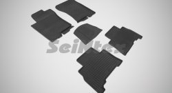 Износостойкие коврики в салон с рисунком Сетка SeiNtex Premium 4 шт. (резина) Toyota (Тойота) Land Cruiser Prado (Лэнд)  J150 (2009-2013) J150 дорестайлинг