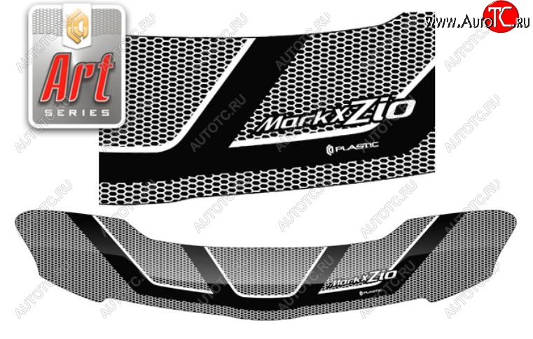 2 499 р. Дефлектор капота CA-Plastiс  Toyota Mark X ZIO  NA10 (2007-2011) (Серия Art черная)  с доставкой в г. Калуга