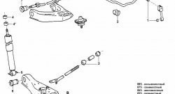 1 069 р. Полиуретановый сайлентблок верхнего рычага передней подвески (передний) Точка Опоры  Toyota Noah  1 - Town Ace  3  с доставкой в г. Калуга. Увеличить фотографию 2