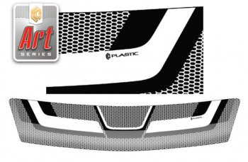 2 349 р. Дефлектор капота CA-Plastiс  Toyota Passo  1 (2004-2010) (Серия Art белая)  с доставкой в г. Калуга. Увеличить фотографию 1