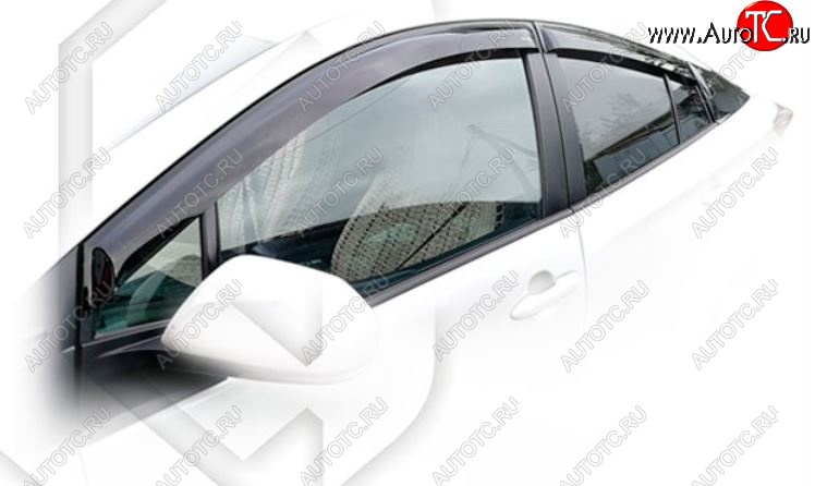 2 099 р. Дефлектора окон CA-Plastic  Toyota Prius  XW50 (2015-2024) (Classic полупрозрачный, Без хром.молдинга)  с доставкой в г. Калуга