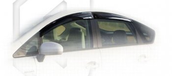 1 989 р. Дефлектора окон CA-Plastic Toyota Prius XW30 дорестайлинг (2009-2011) (Classic полупрозрачный, Без хром.молдинга)  с доставкой в г. Калуга. Увеличить фотографию 1