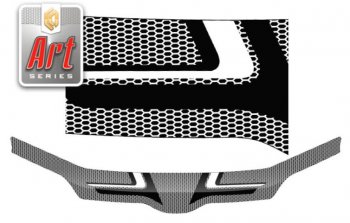 2 499 р. Дефлектор капота CA-Plastiс  Toyota Probox  рестайлинг (2014-2024) (Серия Art черная)  с доставкой в г. Калуга. Увеличить фотографию 1
