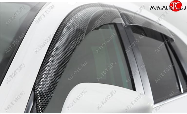 2 349 р. Дефлектор капота CA-Plastiс  Toyota Probox  рестайлинг (2014-2024) (Серия Art черная, Без хром.молдинга)  с доставкой в г. Калуга