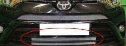 Нижняя решётка в воздуховод автомобиля Russtal (хром) Toyota RAV4 XA40 5 дв. рестайлинг (2015-2019)