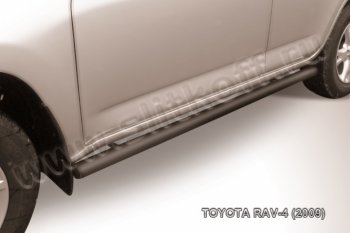 6 999 р. Защита порогов Slitkoff Toyota RAV4 XA30 5 дв. 1-ый рестайлинг (2008-2010) (Цвет: серебристый)  с доставкой в г. Калуга. Увеличить фотографию 1