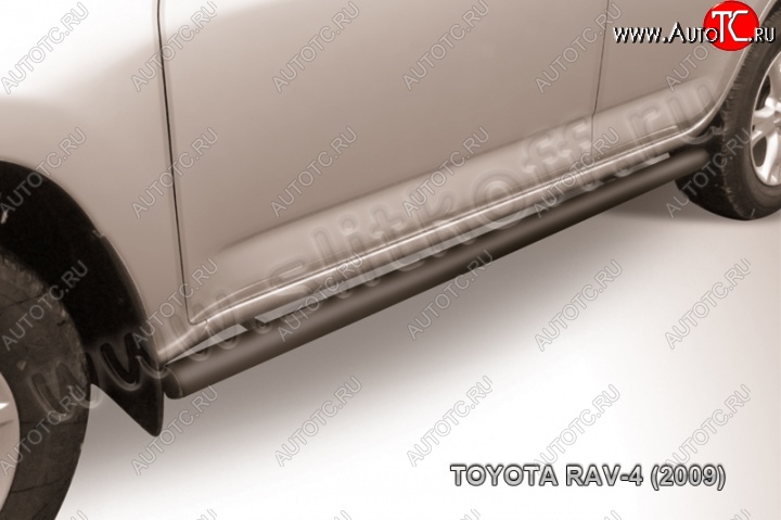 6 999 р. Защита порогов Slitkoff Toyota RAV4 XA30 5 дв. 1-ый рестайлинг (2008-2010) (Цвет: серебристый)  с доставкой в г. Калуга