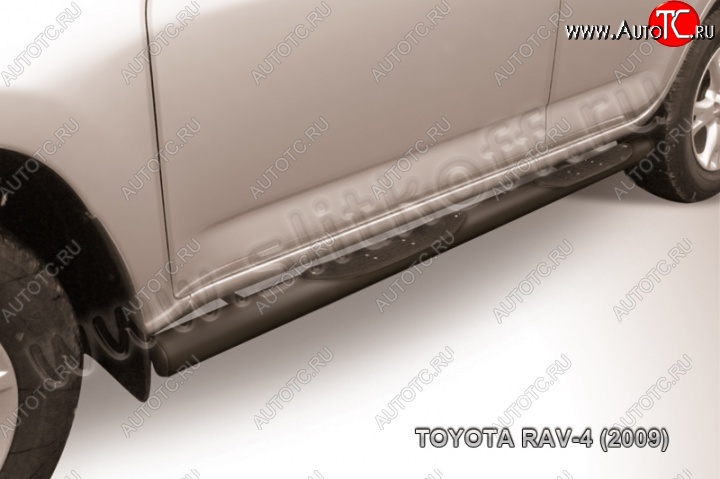 12 349 р. Защита порогов Slitkoff  Toyota RAV4  XA30 (2008-2010) (Цвет: серебристый)  с доставкой в г. Калуга