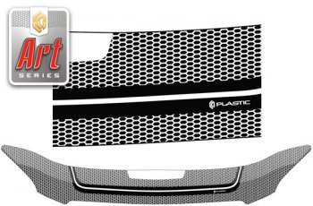 2 349 р. Дефлектор капота CA-Plastic  Toyota RAV4  XA30 (2008-2010) (Серия Art серебро)  с доставкой в г. Калуга. Увеличить фотографию 1