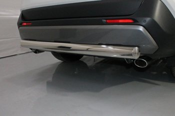 13 749 р. Защита заднего бампера (овальная) ТСС (нержавейка d 75х42 мм)  Toyota RAV4  XA50 (2018-2024)  с доставкой в г. Калуга. Увеличить фотографию 1