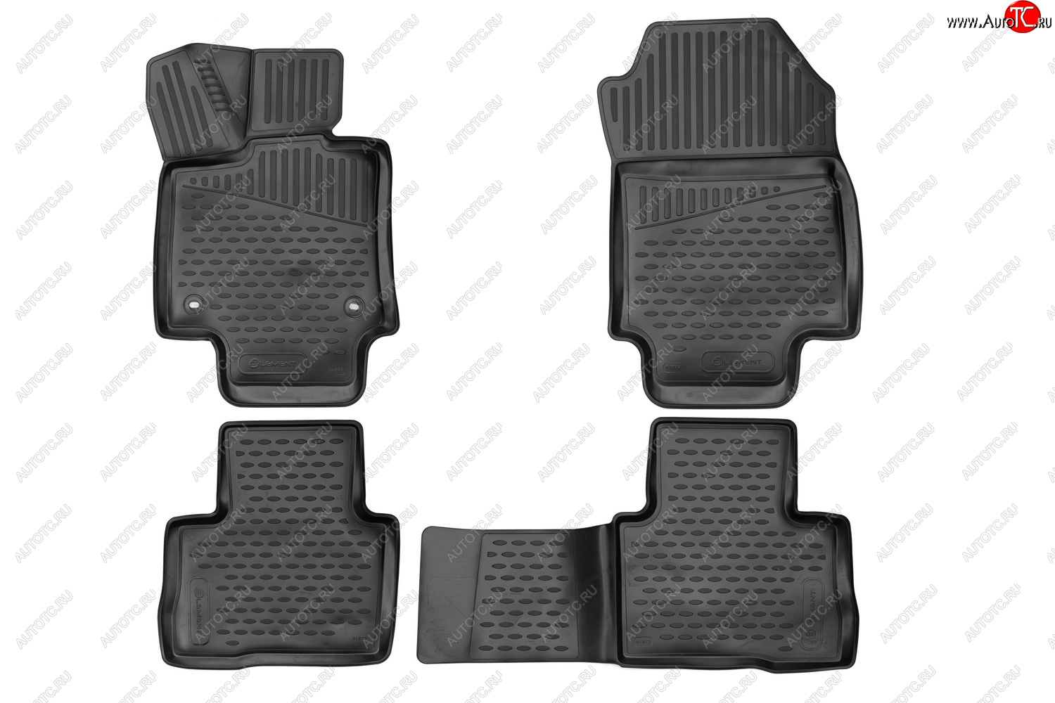 2 099 р. Комплект 3D ковриков салона Element (полиуретан)  Toyota RAV4  XA50 (2018-2024) (Черные)  с доставкой в г. Калуга
