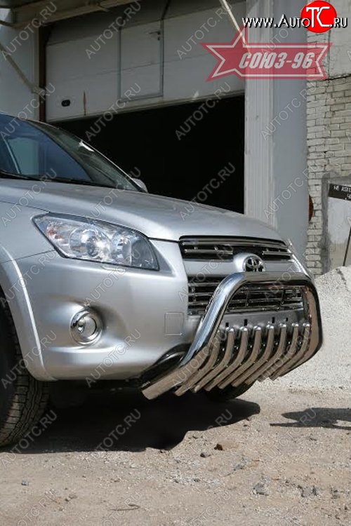 20 969 р. Защита переднего бампера Souz-96 (d76)  Toyota RAV4  XA30 (2009-2010)  с доставкой в г. Калуга