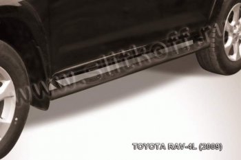 9 599 р. Защита порогов Slitkoff  Toyota RAV4  XA30 (2010-2013) (Цвет: серебристый)  с доставкой в г. Калуга. Увеличить фотографию 1